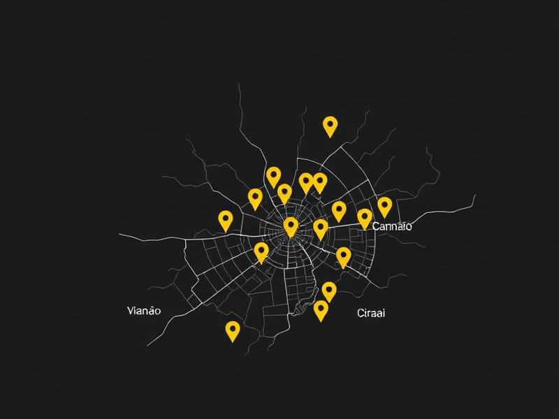 Mapa da região metropolitana de Porto Alegre